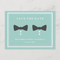 Faire-part de mariage gay avec noeud papillon