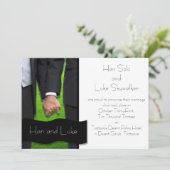 Faire-part de mariage gay de deux mariés (Debout devant)