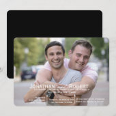 Faire-part de mariage gay des coins arrondis de ph (Devant / Derrière)