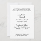 Faire-part de mariage gay et lesbien noir (Dos)