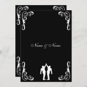 Faire-part de mariage gay - Groom and Groom (Devant / Derrière)