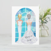 Faire-part de mariage gay lesbien (Debout devant)