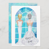 Faire-part de mariage gay lesbien (Devant / Derrière)