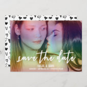 Faire-part de mariage gay/lesbien personnalisé ave (Devant / Derrière)