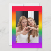 Faire-part de mariage Gay pride arc-en-ciel aquare (Dos)