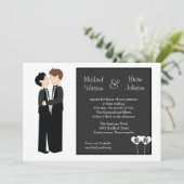 Faire-part de mariage Gay Tuxedo (Debout devant)