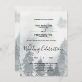 Faire-part de mariage gelée hivernale (Devant / Derrière)