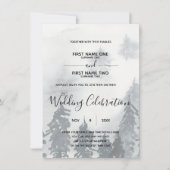 Faire-part de mariage gelée hivernale (Devant)