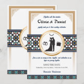 Faire-part de mariage Geometric Bliss (Devant / Derrière)