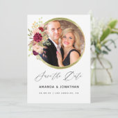 Faire-part de mariage géométrique Bourgogne-Marsal (Debout devant)