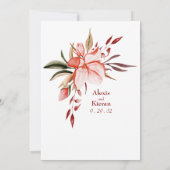 Faire-part de mariage géométrique Coral & Blush (Dos)