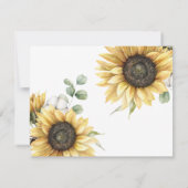 Faire-part de mariage géométrique de tournesol (Dos)