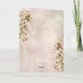 Faire-part de mariage géométrique floral rose doré (Dos)