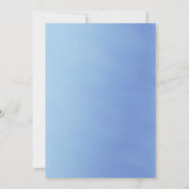 Faire-part de mariage géométrique Florale bleue et (Dos)