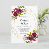 faire-part de mariage géométrique florale de Bourg (Debout devant)