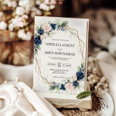 Faire-part de mariage géométrique florale de la ma