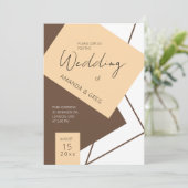 Faire-part de mariage géométrique moderne (Debout devant)