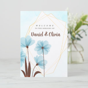Faire-part de mariage géométrique or - Multi-coule