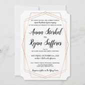 Faire-part de mariage géométrique or simple (Devant)