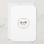 Faire-part de mariage géométrique or simple (Dos)