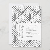 Faire-part de mariage géométrique simple (Devant)