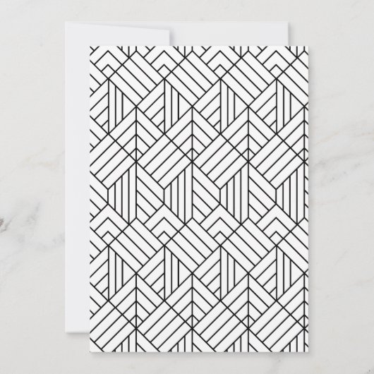 Faire-part de mariage géométrique simple (Dos)