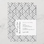 Faire-part de mariage géométrique simple (Devant / Derrière)