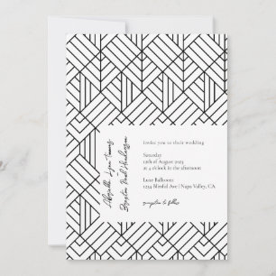 Faire-part de mariage géométrique simple