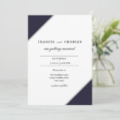 Faire-part de mariage géométrique simple et élégan (Debout devant)