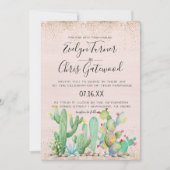 Faire-part de mariage Glam Cactus Fiesta (Devant)