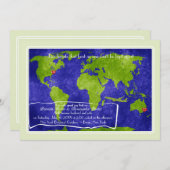 Faire-part de mariage global de destination (Devant / Derrière)