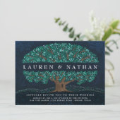 Faire-part de mariage Glowing Oak (Debout devant)