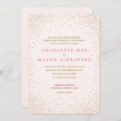 FAIRE-PART DE MARIAGE GOLD CONFETTI (Devant / Derrière)