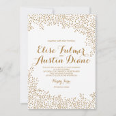 Faire-part de mariage Gold Confetti (Devant)