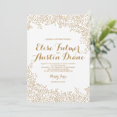 Faire-part de mariage Gold Confetti (Debout devant)