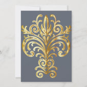 Faire-part de mariage Gold Crest (Dos)
