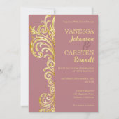 Faire-part de mariage Gold Crest (Devant)