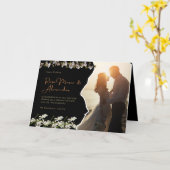 Faire-part de mariage Gold de luxe (Fleur jaune)