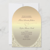 Faire-part de mariage Gold de luxe avec code QR (Devant)
