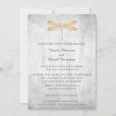 Faire-part de mariage Gold Dragonfly (Devant)