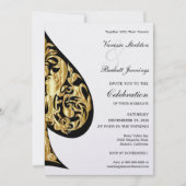 Faire-part de mariage Gold et Black Spade (Devant)