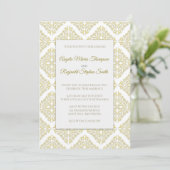 Faire-part de mariage Gold Filigree (Debout devant)