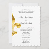 Faire-part de mariage Gold Fleur de Lis (Devant)