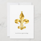 Faire-part de mariage Gold Fleur de Lis (Dos)