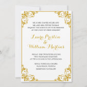 Faire-part de mariage Gold Flourd (Devant)