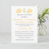 Faire-part de mariage Gold Foil (Debout devant)