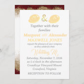 Faire-part de mariage Gold Foil (Devant / Derrière)