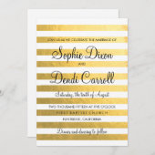 Faire-part de mariage Gold Foil (Devant / Derrière)