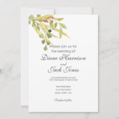 Faire-part de mariage Gold Foliage (Devant)