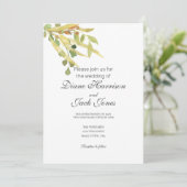 Faire-part de mariage Gold Foliage (Debout devant)
